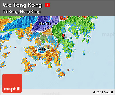 Political 3D Map of Wo Tong Kong