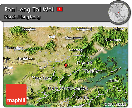 Satellite 3D Map of Fan Leng Tai Wai