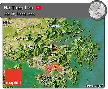 Satellite 3D Map of Ho Tung Lau