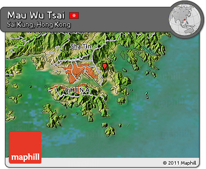 Satellite 3D Map of Mau Wu Tsai