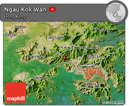 Satellite 3D Map of Ngau Kok Wan