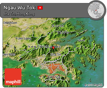 Satellite 3D Map of Ngau Wu Tok