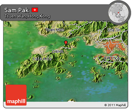 Satellite 3D Map of Sam Pak