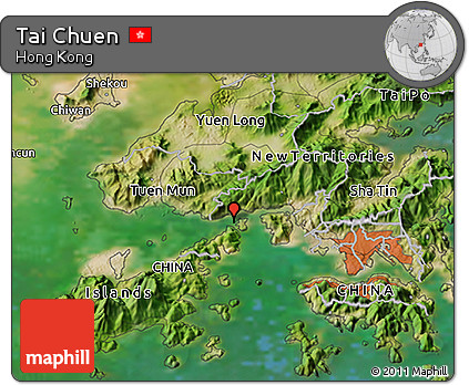 Satellite 3D Map of Tai Chuen