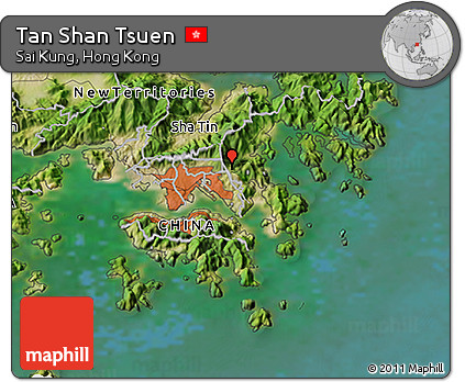 Satellite 3D Map of Tan Shan Tsuen
