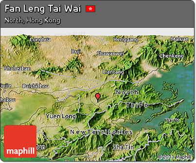 Satellite 3D Map of Fan Leng Tai Wai