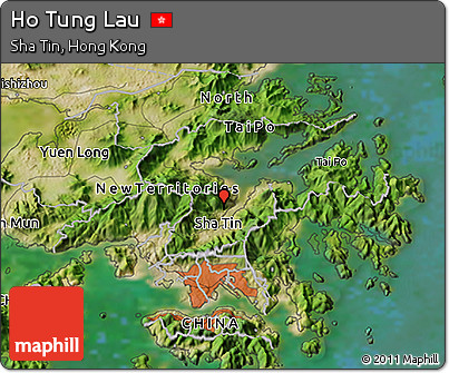 Satellite 3D Map of Ho Tung Lau