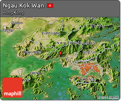 Satellite 3D Map of Ngau Kok Wan