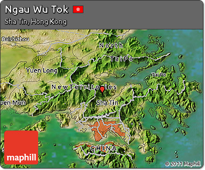 Satellite 3D Map of Ngau Wu Tok