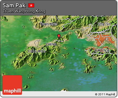 Satellite 3D Map of Sam Pak