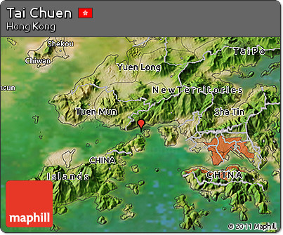 Satellite 3D Map of Tai Chuen