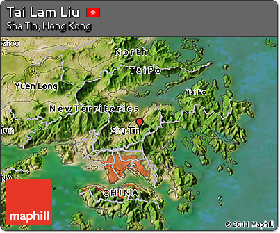 Satellite 3D Map of Tai Lam Liu