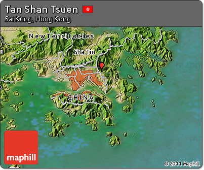 Satellite 3D Map of Tan Shan Tsuen