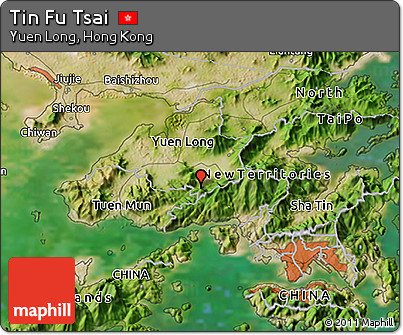 Satellite 3D Map of Tin Fu Tsai