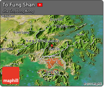 Satellite 3D Map of to Fung Shan