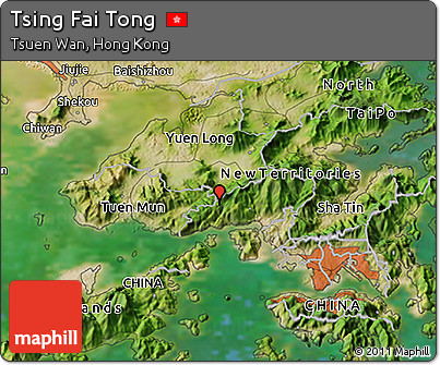 Satellite 3D Map of Tsing Fai Tong