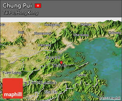 Satellite 3D Map of Chung Pui