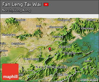 Satellite 3D Map of Fan Leng Tai Wai