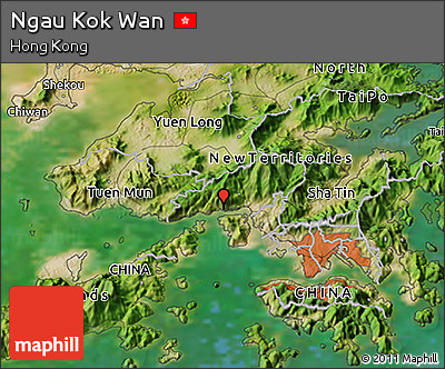 Satellite 3D Map of Ngau Kok Wan