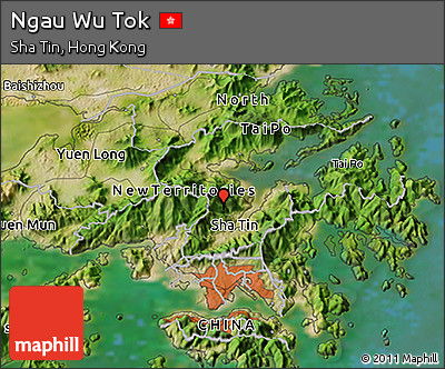 Satellite 3D Map of Ngau Wu Tok