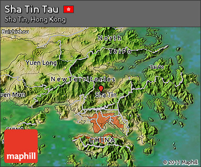 Satellite 3D Map of Sha Tin Tau