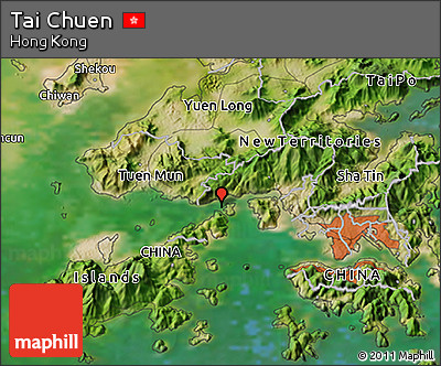 Satellite 3D Map of Tai Chuen