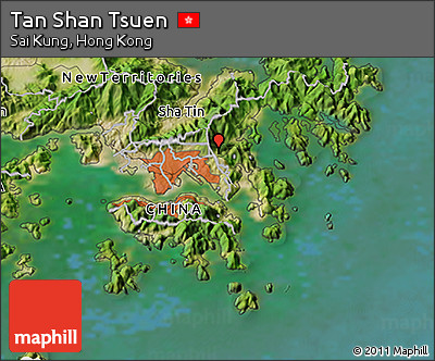 Satellite 3D Map of Tan Shan Tsuen