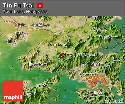 Satellite 3D Map of Tin Fu Tsai