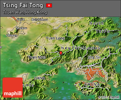 Satellite 3D Map of Tsing Fai Tong