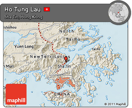 Shaded Relief 3D Map of Ho Tung Lau