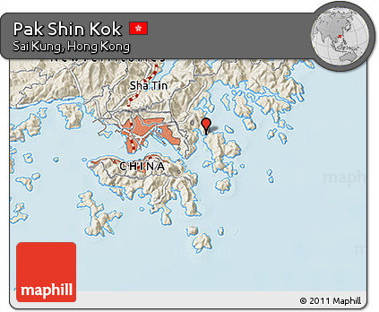 Shaded Relief 3D Map of Pak Shin Kok
