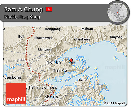 Shaded Relief 3D Map of Sam a Chung