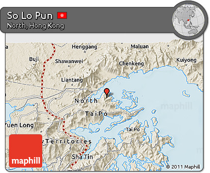 Shaded Relief 3D Map of So Lo Pun