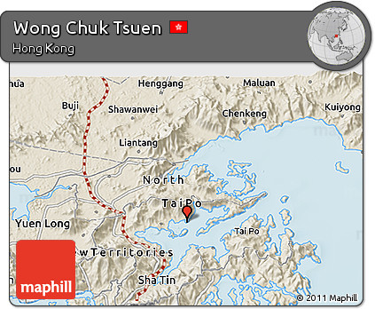 Shaded Relief 3D Map of Wong Chuk Tsuen