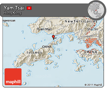 Shaded Relief 3D Map of Yam Tsai