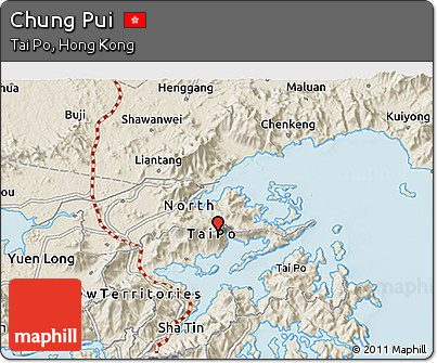 Shaded Relief 3D Map of Chung Pui