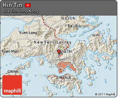 Shaded Relief 3D Map of Hin Tin