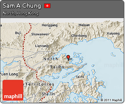 Shaded Relief 3D Map of Sam a Chung