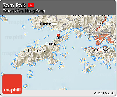 Shaded Relief 3D Map of Sam Pak