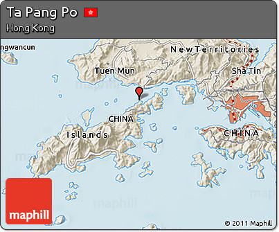 Shaded Relief 3D Map of Ta Pang Po