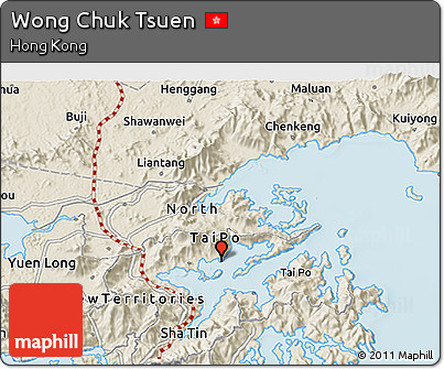 Shaded Relief 3D Map of Wong Chuk Tsuen