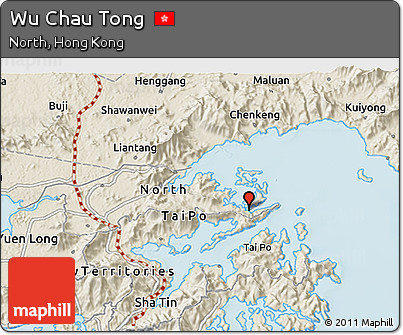 Shaded Relief 3D Map of Wu Chau Tong