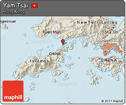 Shaded Relief 3D Map of Yam Tsai