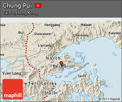 Shaded Relief 3D Map of Chung Pui