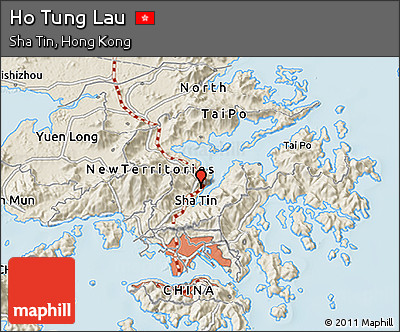 Shaded Relief 3D Map of Ho Tung Lau