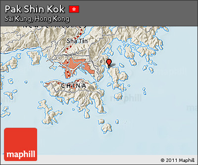 Shaded Relief 3D Map of Pak Shin Kok