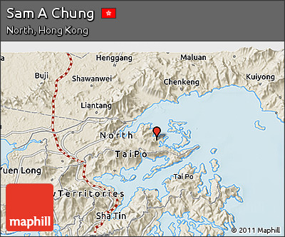 Shaded Relief 3D Map of Sam a Chung