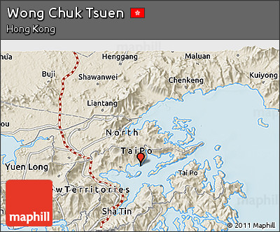 Shaded Relief 3D Map of Wong Chuk Tsuen