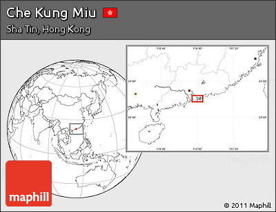 Blank Location Map of Che Kung Miu