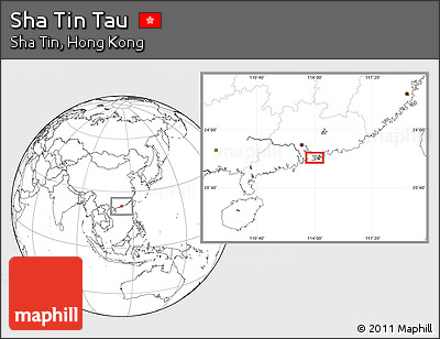 Blank Location Map of Sha Tin Tau